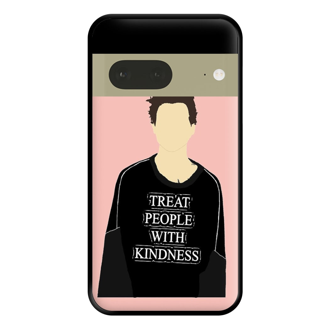 Pink Harry Faceless Cartoon Phone Case for Google Pixel 7a