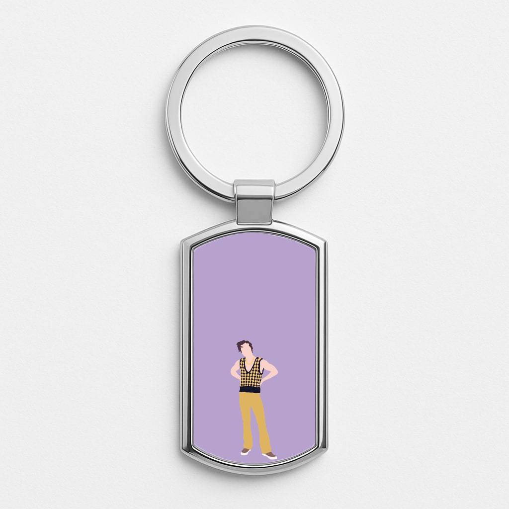 Yellow Vest - Harry Silver Keyring
