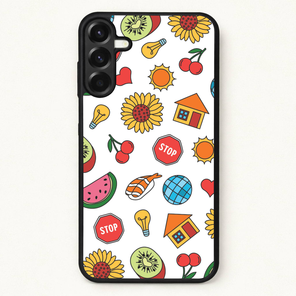 Harry Stickers Pattern Phone Case for Galaxy A57