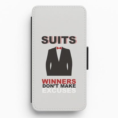 Winners Don't Make Excuses Flip / Wallet Phone Case