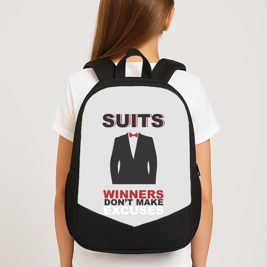 Winners Don't Make Excuses Large School Bag