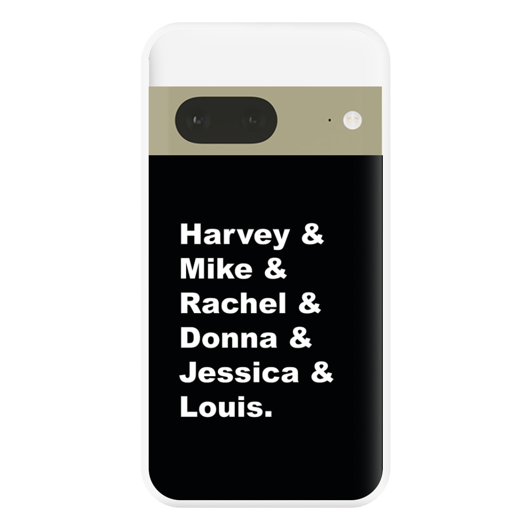 Character Names Phone Case for Google Pixel 7a