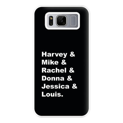 Character Names Phone Case for Galaxy S8 Plus