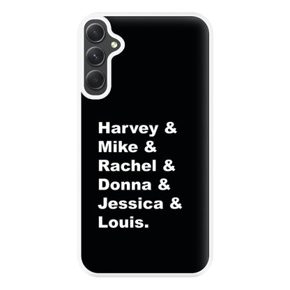 Character Names Phone Case for Galaxy A54