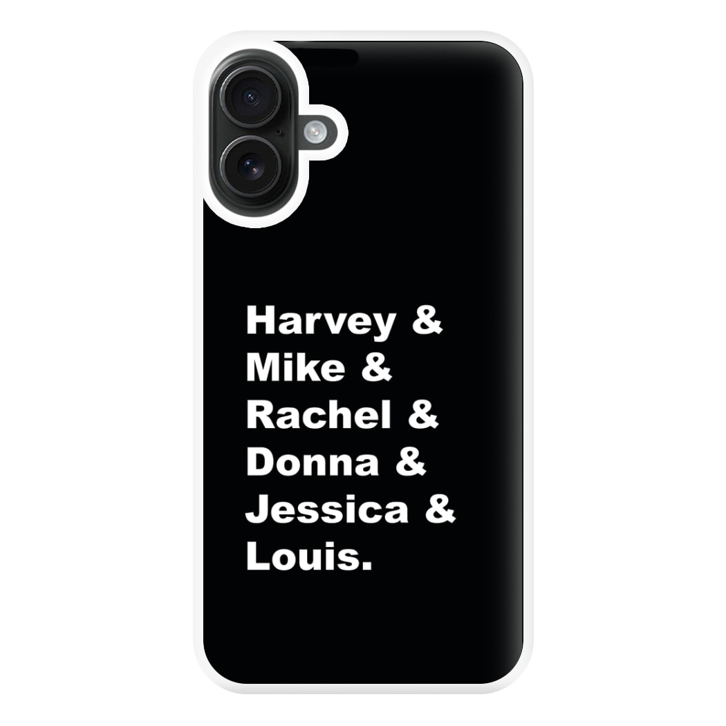 Character Names Phone Case for iPhone 16 Plus