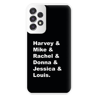 Character Names Phone Case for Galaxy A53