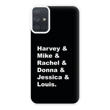 Character Names Phone Case for Galaxy A71