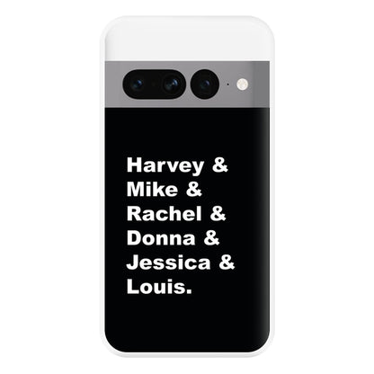 Character Names Phone Case for Google Pixel 7 Pro