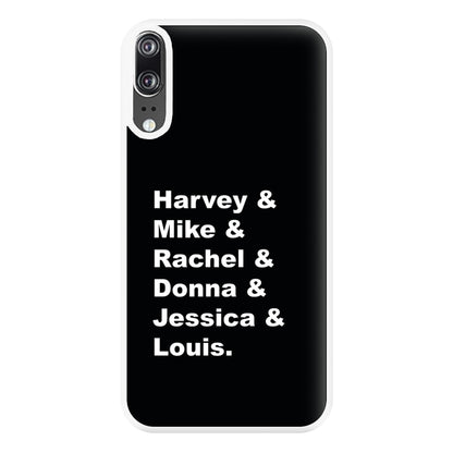 Character Names Phone Case for Huawei P20