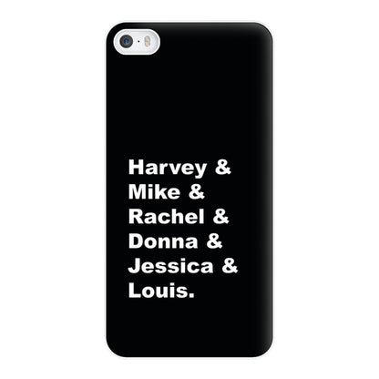 Character Names Phone Case for iPhone 5 / 5s / SE 2016