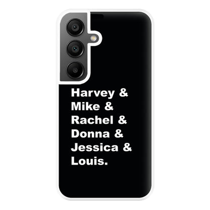 Character Names Phone Case for Galaxy A55