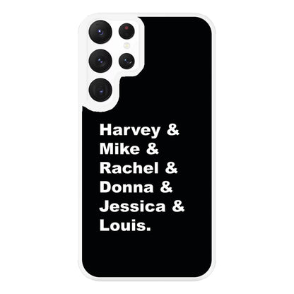 Character Names Phone Case for Galaxy S22 Ultra