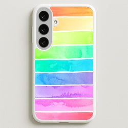 Summer Rainbow Stripes Phone Case for Galaxy S25FE