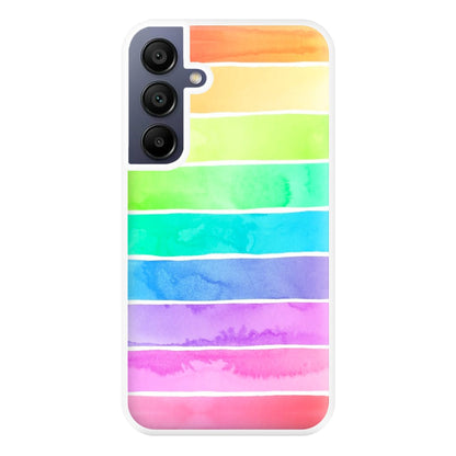 Summer Rainbow Stripes Phone Case for Galaxy A16