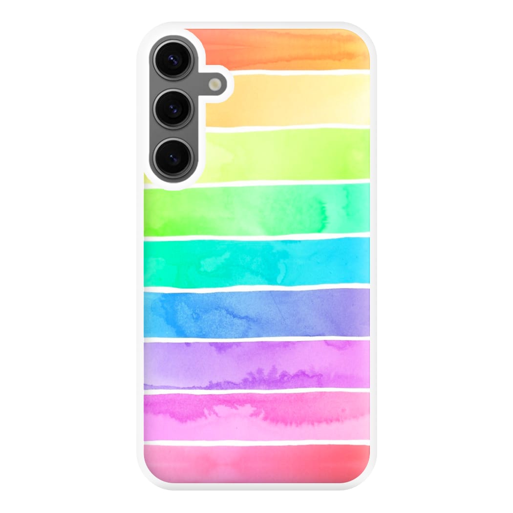 Summer Rainbow Stripes Phone Case for Galaxy S24FE