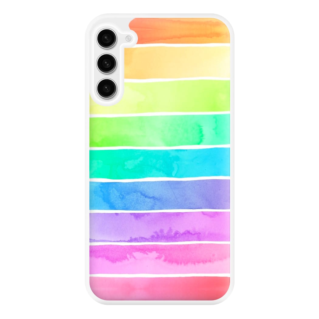 Summer Rainbow Stripes Phone Case for Galaxy S23FE