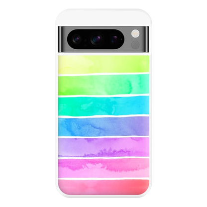 Summer Rainbow Stripes Phone Case for Google Pixel 8 Pro