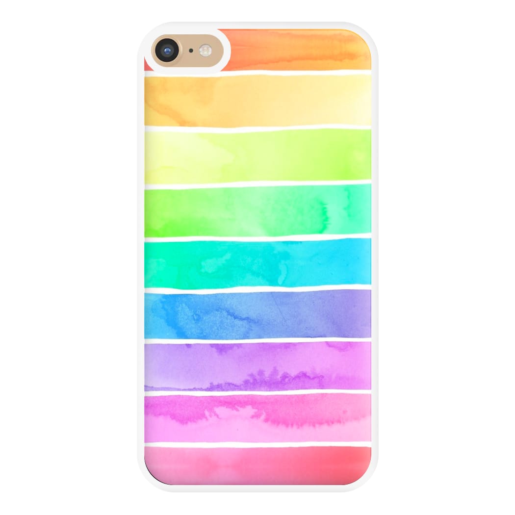 Summer Rainbow Stripes Phone Case for iPhone 6 Plus / 7 Plus / 8 Plus