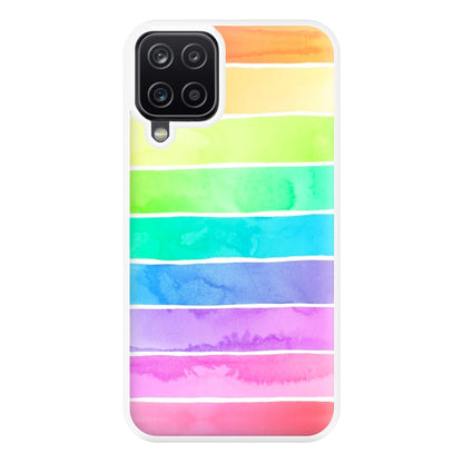 Summer Rainbow Stripes Phone Case for Galaxy A12