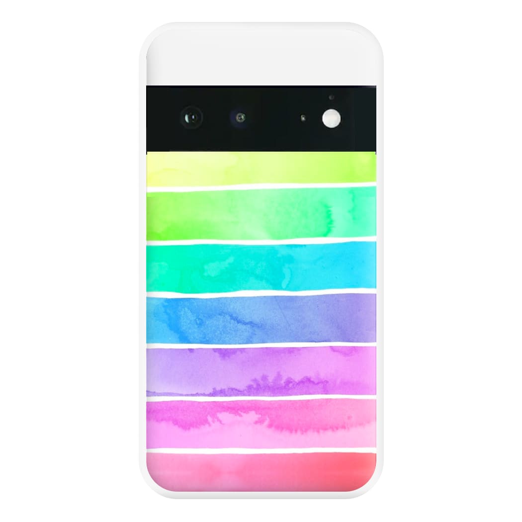 Summer Rainbow Stripes Phone Case for Google Pixel 6a