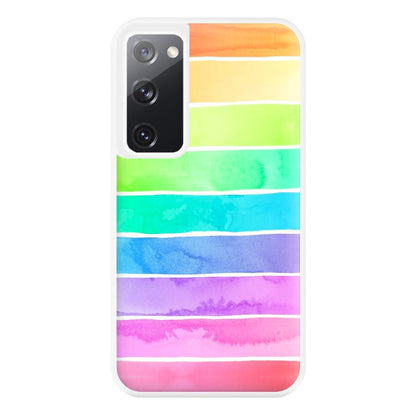 Summer Rainbow Stripes Phone Case for Galaxy S20FE