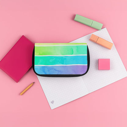Summer Rainbow Stripes Pencil Case