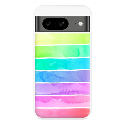 Summer Rainbow Stripes Phone Case for Google Pixel 8