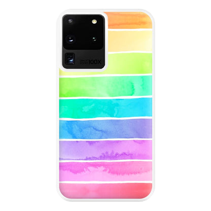 Summer Rainbow Stripes Phone Case for Galaxy S20 Ultra