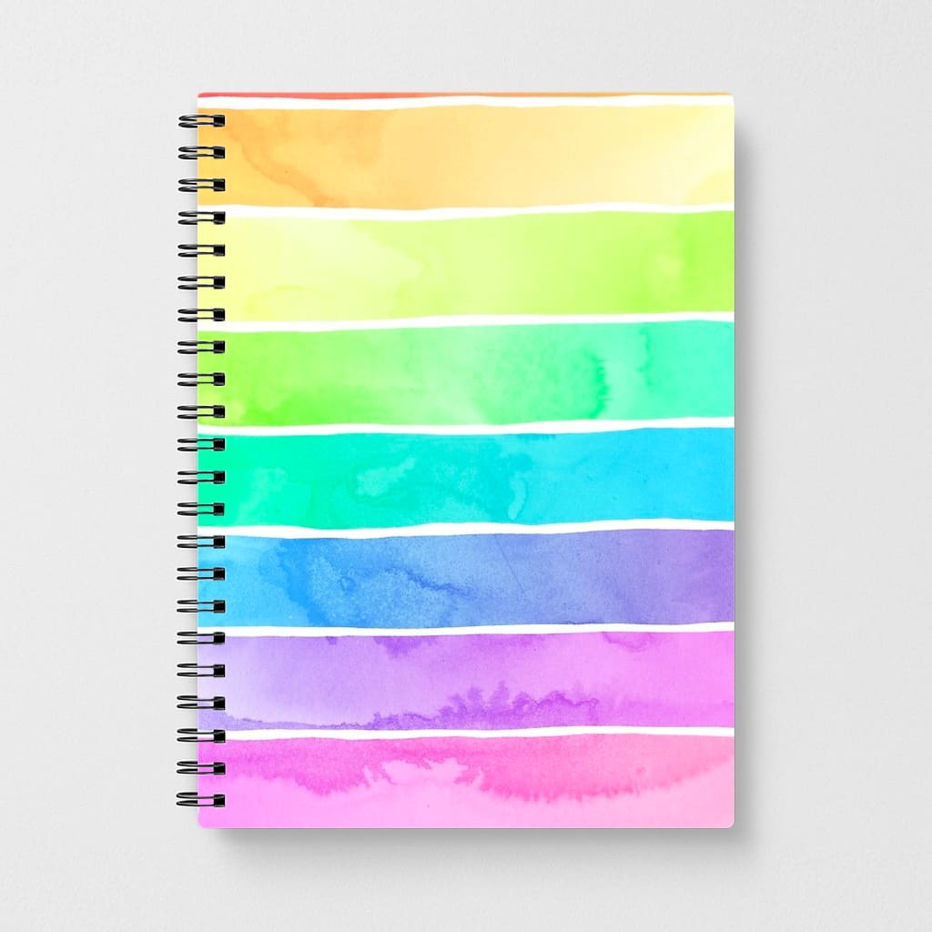 Summer Rainbow Stripes Notebook