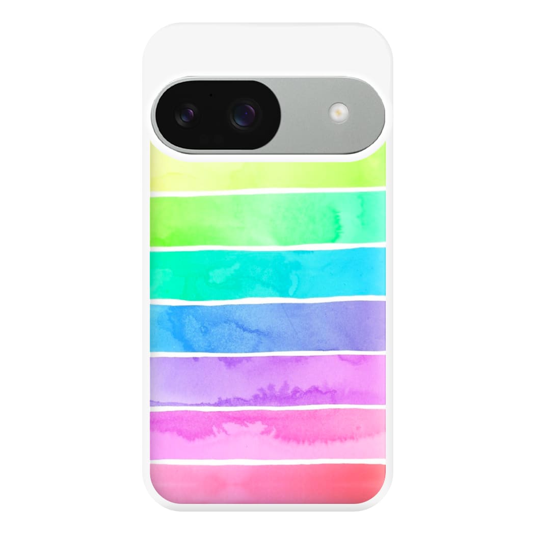 Summer Rainbow Stripes Phone Case for Google Pixel 9 / 9 Pro