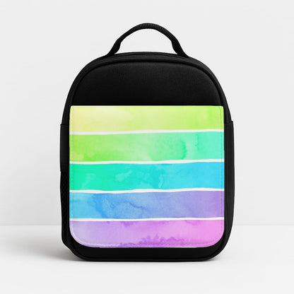 Summer Rainbow Stripes Insulated Lunchbox