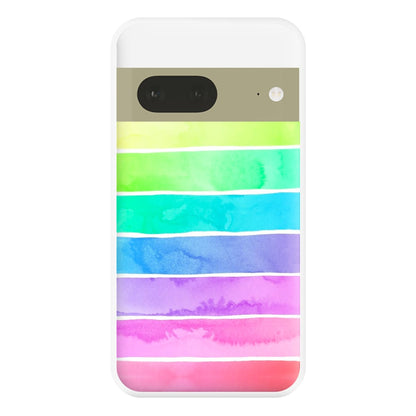 Summer Rainbow Stripes Phone Case for Google Pixel 7a