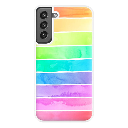 Summer Rainbow Stripes Phone Case for Galaxy S21FE