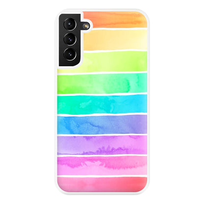 Summer Rainbow Stripes Phone Case for Galaxy S21 Plus