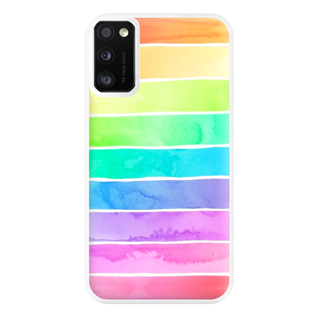 Summer Rainbow Stripes Phone Case for Galaxy A41