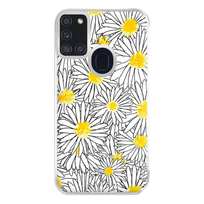 Cute Daisy Pattern Phone Case for Galaxy A21s