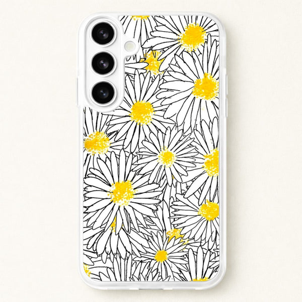 Cute Daisy Pattern Phone Case for Galaxy S26 Plus