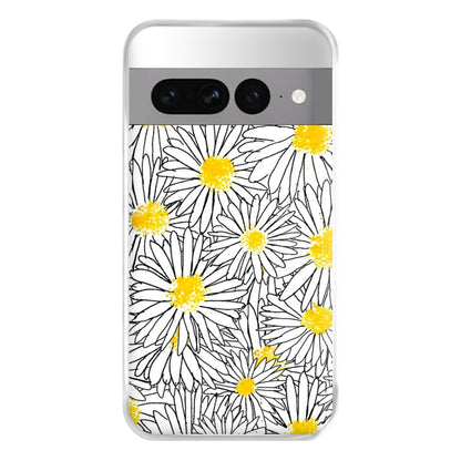 Cute Daisy Pattern Phone Case for Google Pixel 7 Pro