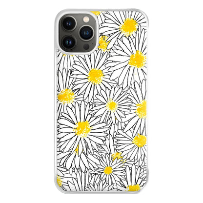 Cute Daisy Pattern Phone Case for iPhone 13