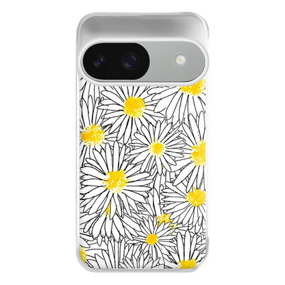 Cute Daisy Pattern Phone Case for Google Pixel 9 / 9 Pro