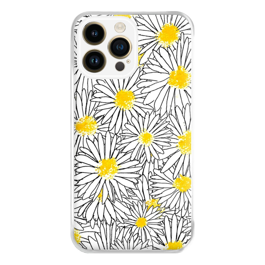 Cute Daisy Pattern Phone Case for iPhone 14 Pro Max