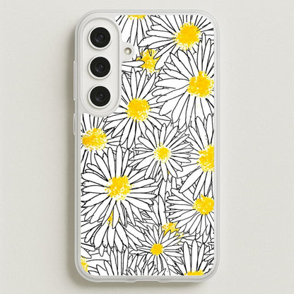 Cute Daisy Pattern Phone Case for Galaxy S25FE
