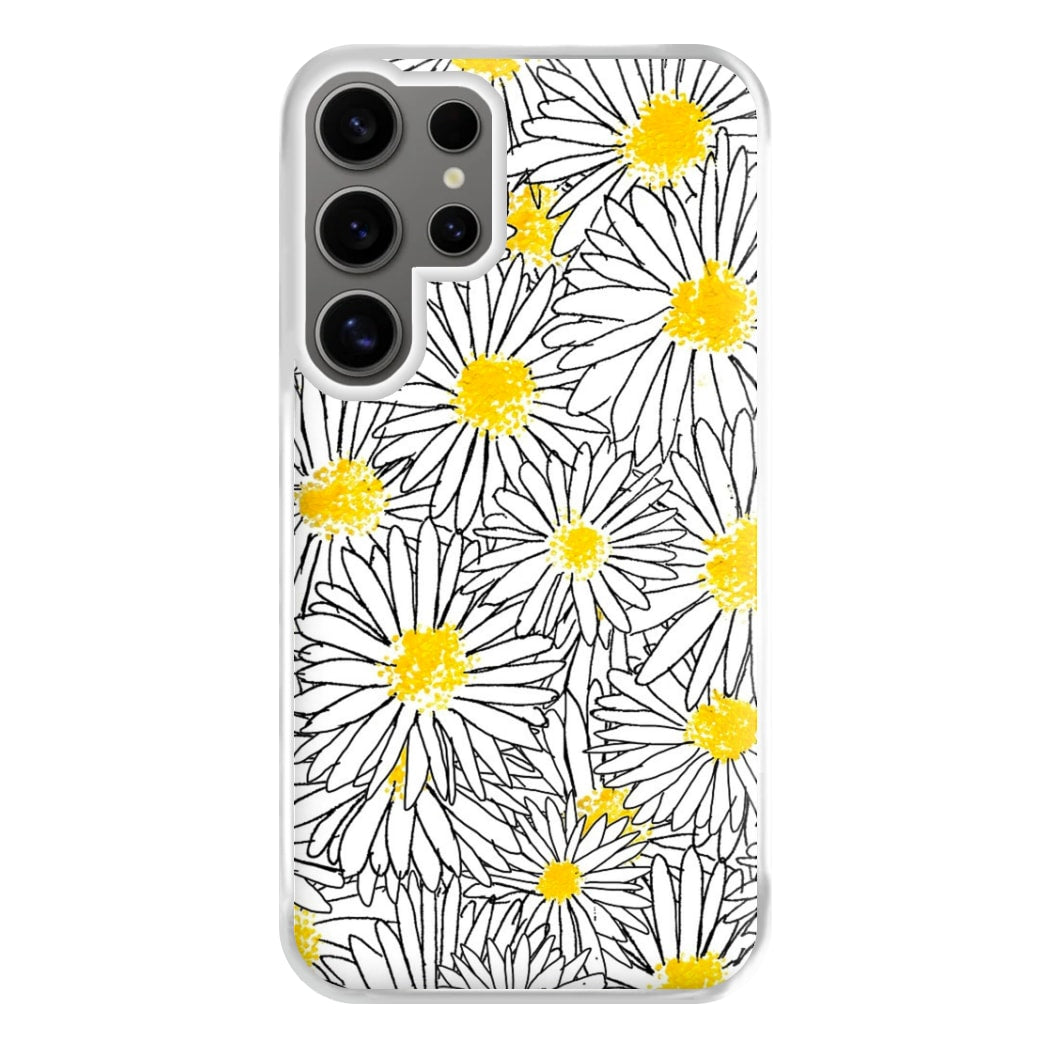 Cute Daisy Pattern Phone Case for Galaxy S24 Ultra