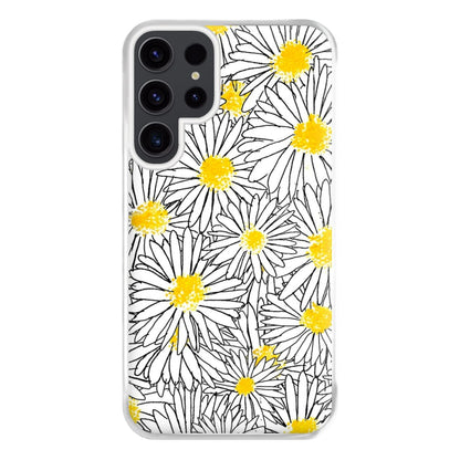 Cute Daisy Pattern Phone Case for Galaxy S23 Ultra