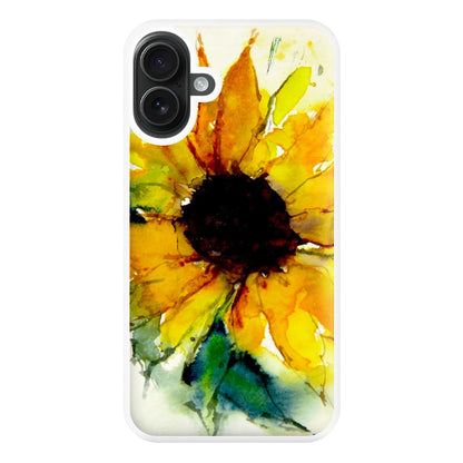 Watercolour Sunflower Phone Case for iPhone 16 Plus