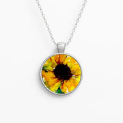 Watercolour Sunflower Necklace 1