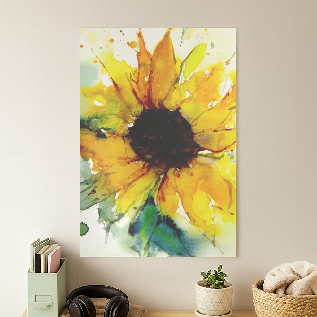 Watercolour Sunflower Poster