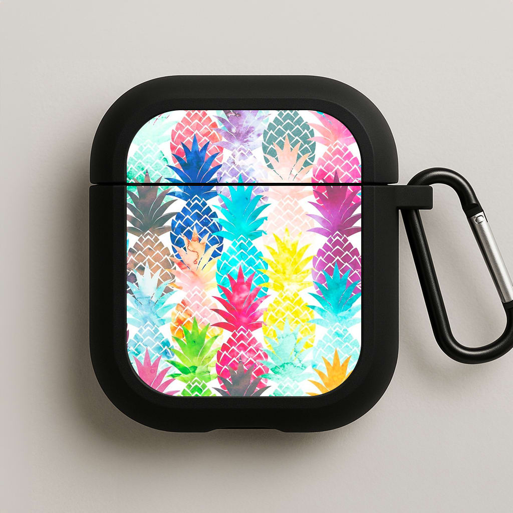 Watercolour Pineapple Pattern AirPods Case