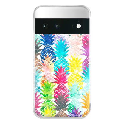 Watercolour Pineapple Pattern Phone Case for Google Pixel 6a