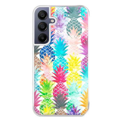 Watercolour Pineapple Pattern Phone Case for Galaxy A16